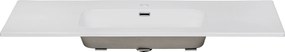 Comad Nábytkové keramické umývadlo GO 120/DP-8095, 121x46 cm, biela lesklá