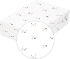 Babymatex Bavlnené prestieradlo do postieľky 60x120 cm - Maliny