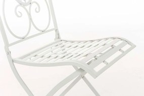 Kovová skladacia stolička Sibell - Biela