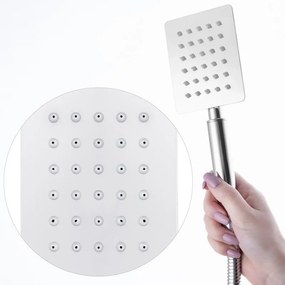 Erga Dual, podomietková sprchová sada s dažďovou sprchou 30×30, chrómová, ERG-YKA-BP.DUAL30