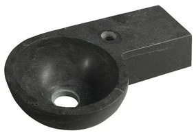 Sapho - Rohové závesné umývadlo BLOK 40x23 cm pravé/antracit