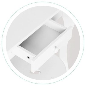Detský drevený toaletný stolík EcoToys biely