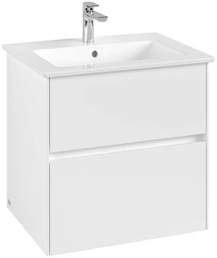 VILLEROY &amp; BOCH Collaro závesná skrinka pod umývadlo, 2 zásuvky, 611 x 480 x 610 mm, White Matt, C14300MS