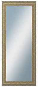 DANTIK - Zrkadlo v rámu, rozmer s rámom 50x120 cm z lišty ZVRATNÁ bielozlatá plast (3067)
