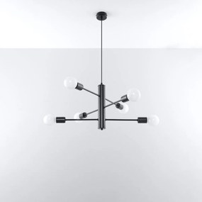 Luster Duomo 6, čierne telo svietidla