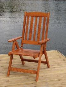 Záhradná polohovacia stolička LUISA z borovicového dreva