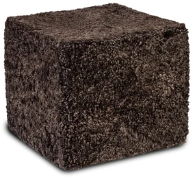 INTERMEDIC SK Mini taburetka Premium – kučeravá vlna, 40x35x40 cm Farba: Čokoláda