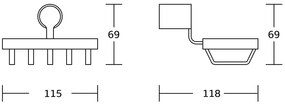 Mexen Base, nástenná mydelnička, čierna matná, 7088251-70