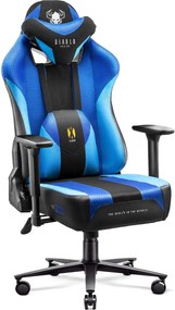 Diablo Chairs - Látkové herné kreslo Diablo X-Player 2.0 King modro-čierne