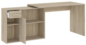 Rohový písací stôl WESLACO - dub sonoma