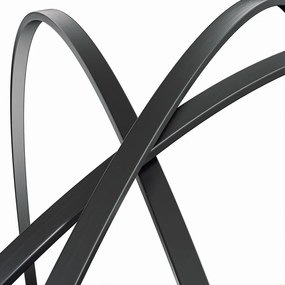 Erga Round, okrúhle zrkadlo 120cm, čierny rám, ERG-V01-ROUND-1212-BK