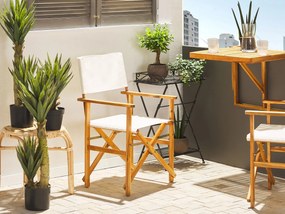 Balkónový skladací stôl z agátového dreva 60 x 40 cm svetlý UDINE Beliani