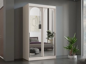 Šatník Nivez 120, Farby: čierna / čierna + zlatá