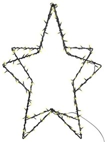 Vonkajšia LED dekorácia hviezda 80 cm čierna KERSILO Beliani