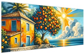 Obraz - Dom s pomarančmi I. (120x50 cm)
