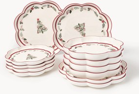 Vianočná porcelánová súprava riadu Eve, 4 osoby, 12 ks