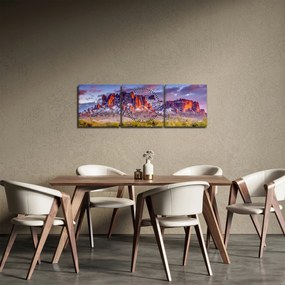 Obraz - Pohorie v Arizone (s hodinami) (90x30 cm)