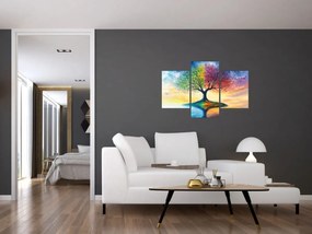 Obraz – Maľovaný strom ročných období (90x60 cm)