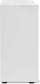 Regálový modul »Flemming«, cca 75 x 75 cm, so sklenenými dvierkami, biely