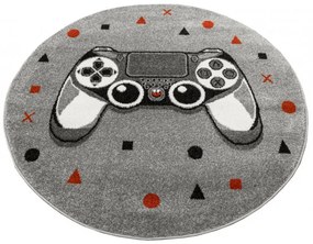 Koberec Lima G928A Gamepad svetlosivý / tmavosivý kruh
