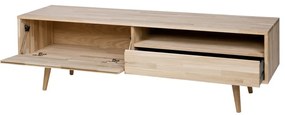 Televízny stolík z dubového dreva WOOOD Tygos