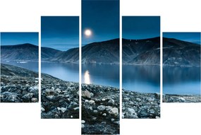 Obraz nočné krajiny, Island (150x105 cm)
