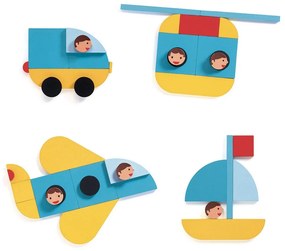 Geometrické tvary - skladačka - dopravné prostriedky