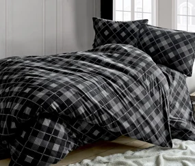 Flanel lepedők Black Winter 200x140cm+90x70cm TiaHome - 1x Vankúš 90x70cm, 1x Paplón 140x200cm