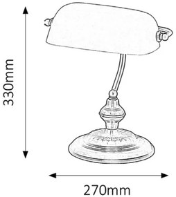 Rabalux 4038 - Stolná lampa BANK 1xE27/60W/230V