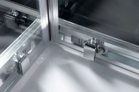Polysan Polysan, EASY LINE obdĺžniková sprchová zástena 900x800mm, číre sklo, EL5315