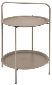 Kovový príručný stolík VARIO priemer 50 cm, béžový