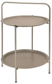Kovový príručný stolík VARIO priemer 50 cm, béžový