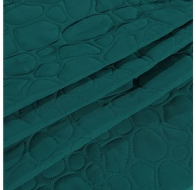 Tyrkysový prehoz na posteľ so vzorom STONE Rozmer: 200 x 220 cm