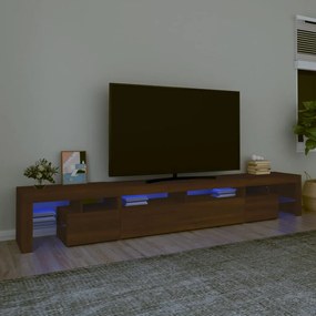 TV skrinka s LED svetlami hnedý dub 260x36,5x40 cm 3152785