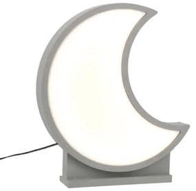 LED Detská stolná lampa MOON LED/12W/230V sivá