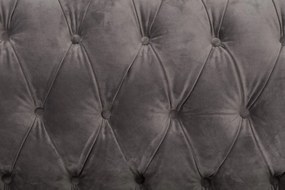 Pohovka Chesterfield Classic Velvet Dark Grey pre 3 osoby