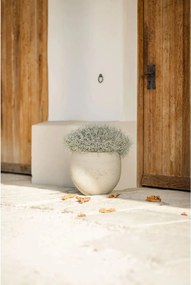 Moderný kvetináč RAFIOT, sklolaminát, výška 35 cm, béžový