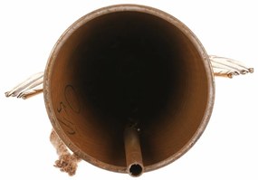 Závesná kovová vianočná dekorácia Anjelský zvonček24 cm, zlatý