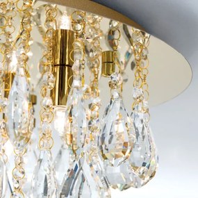 Orion DLU 2516/45-Krištáľové str. svietidlo CELESTE 6xG9/40W/230V pr. 45 cm zlatá