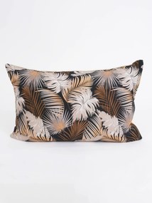 Bavlnená obliečka na vankúš Renforcé 40 × 60 cm - Taisa čierna/zlatá