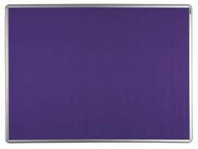 Textilná nástenka ekoTAB v hliníkovom ráme, 90x60 cm, fialová