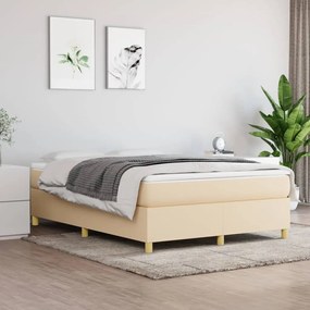 Posteľný rám boxspring s matracom krémový 140x200 cm látka 3144527