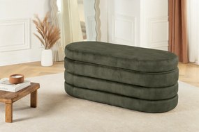 Dizajnová lavica s úložným priestorom GREEN VELVET 115 cm – štýlová lavica
