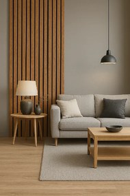 3D Drevené lamely na stenu na filci 275x46cm - DUB LATTE