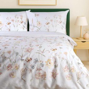 SATÉNOVÉ OBLIEČKY SATYNLOVE 180X200 CM, 2KS 70X80 CM KVETY