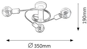 Rabalux stropné svietidlo Carly 2095