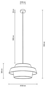 Spot-Light 150099104 - Luster na lanku PRETO GOLD 1xE27/60W/230V