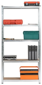 Kovový regál REGMET 90x30x180 cm stříbrný