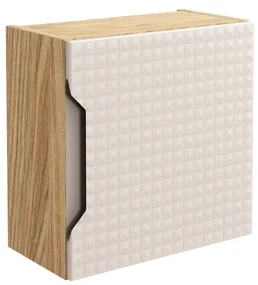 Horní závěsná koupelnová skříňka Luxor Beige 83-35-1DQ dub olejovaný/béžová