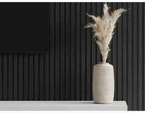 Mexen Lam-F, akustické stenové lamely 275 × 30 cm, plstený podklad 8 mm, technická dyha, dub čierny striebristý, S105-275307-3015-025